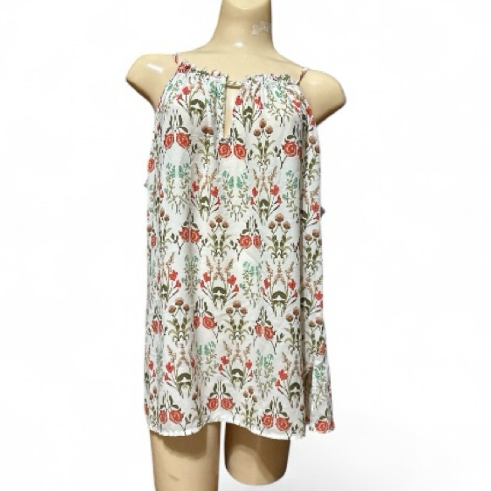 NY&CO SoHo Womans Floral, Sleeveless Top, Size L